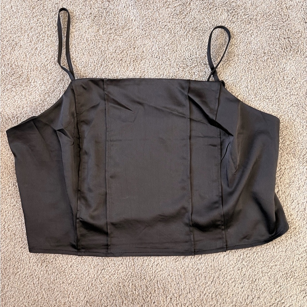 BP Black Satin Camisole Top